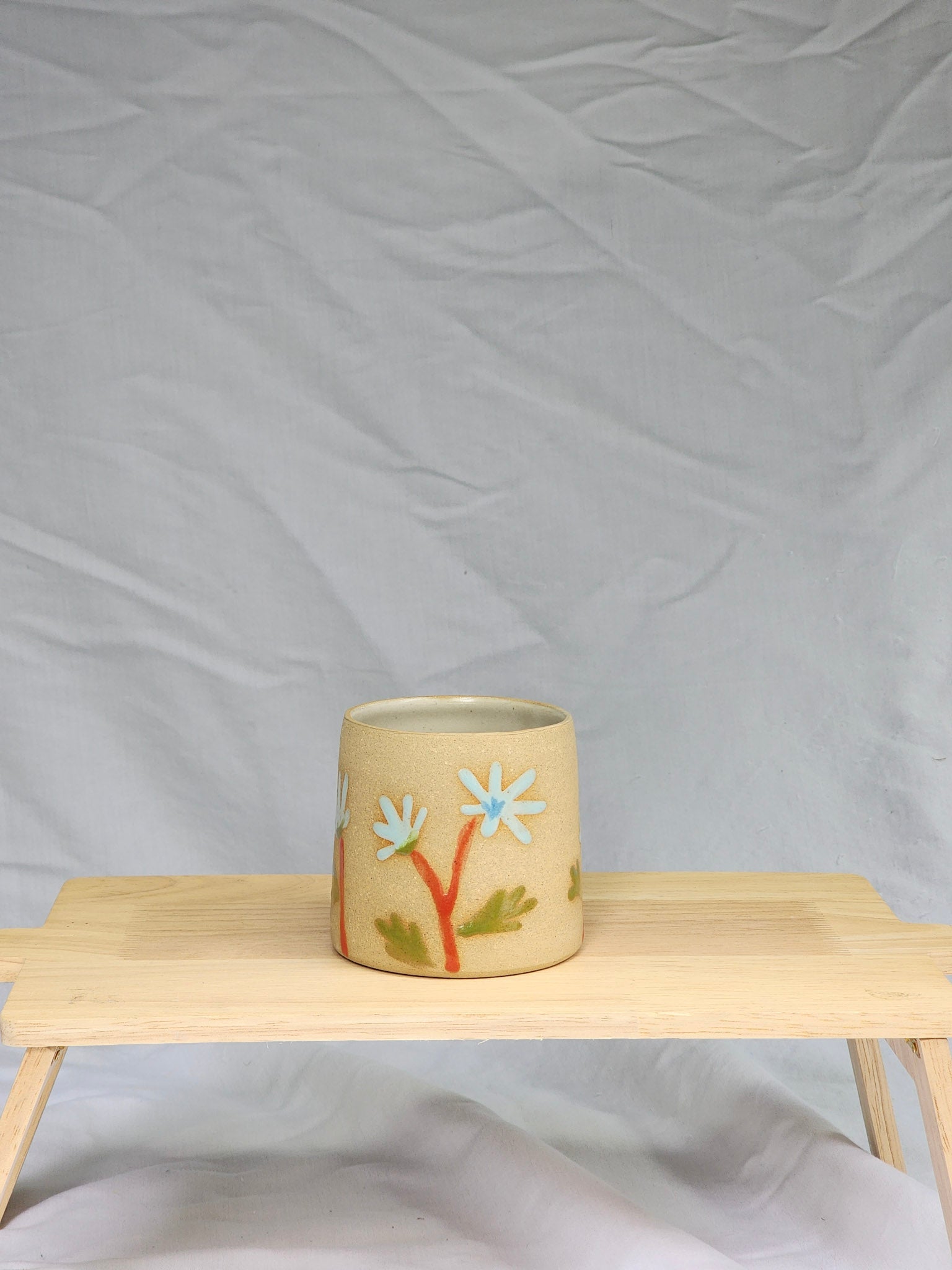 small blue flowers cup - Kaelceramic