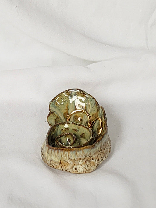 spiral shell trinket dish - Kaelceramic