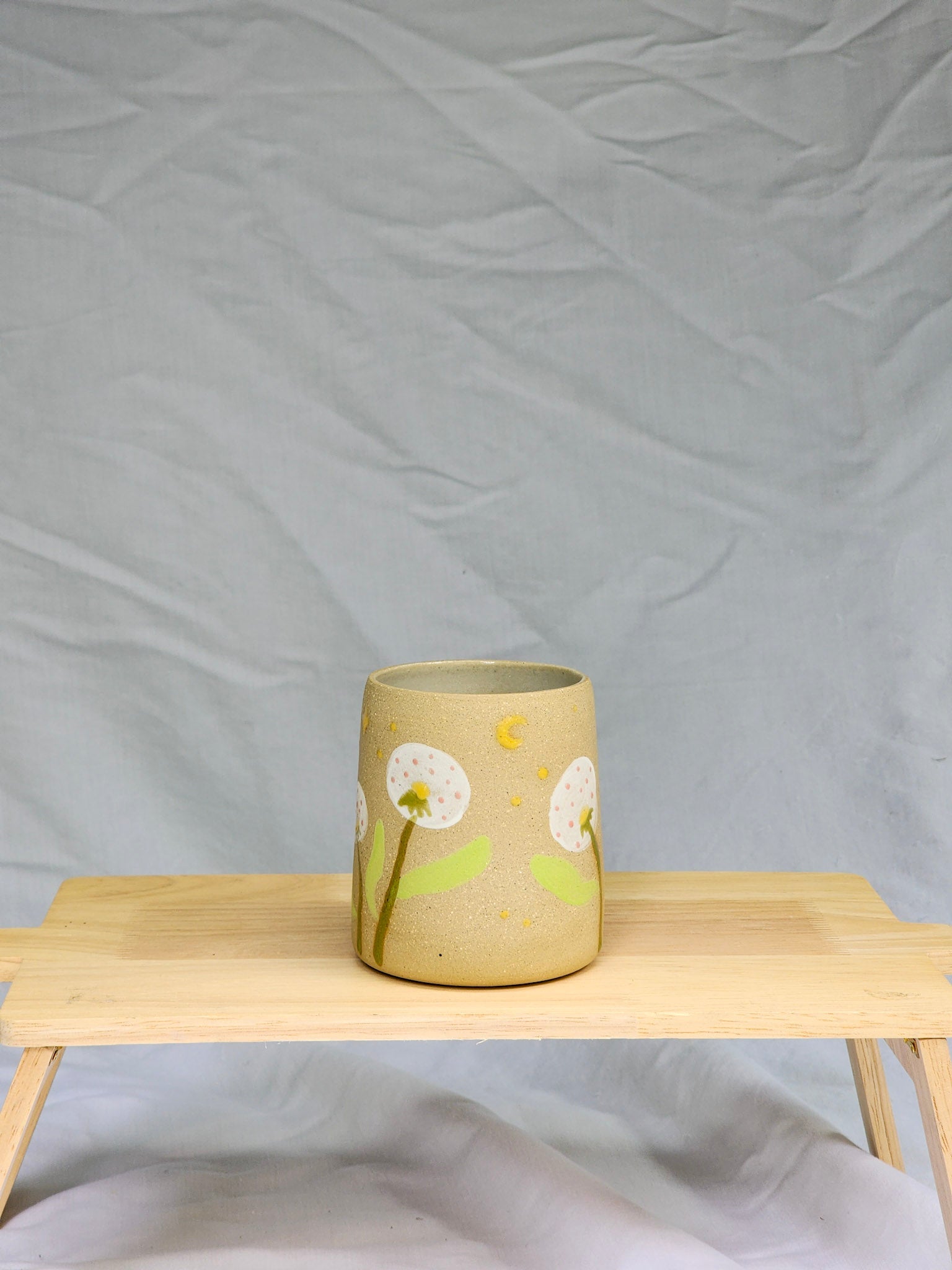 yellow dandelion flower cup - Kaelceramic
