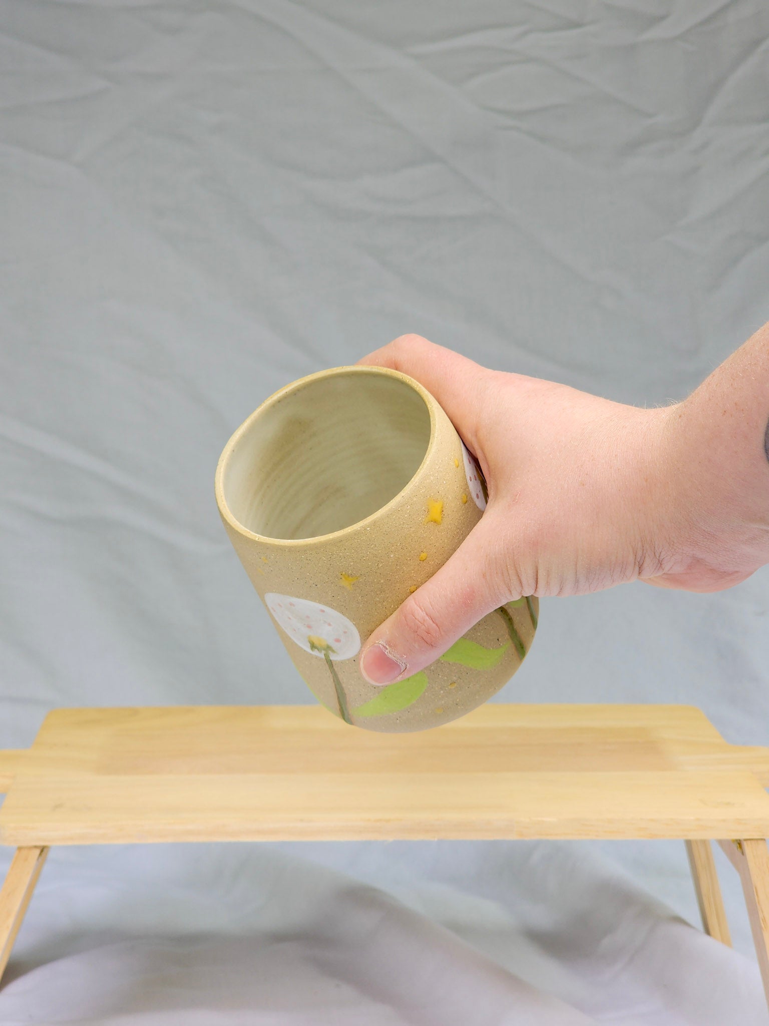 yellow dandelion flower cup - Kaelceramic
