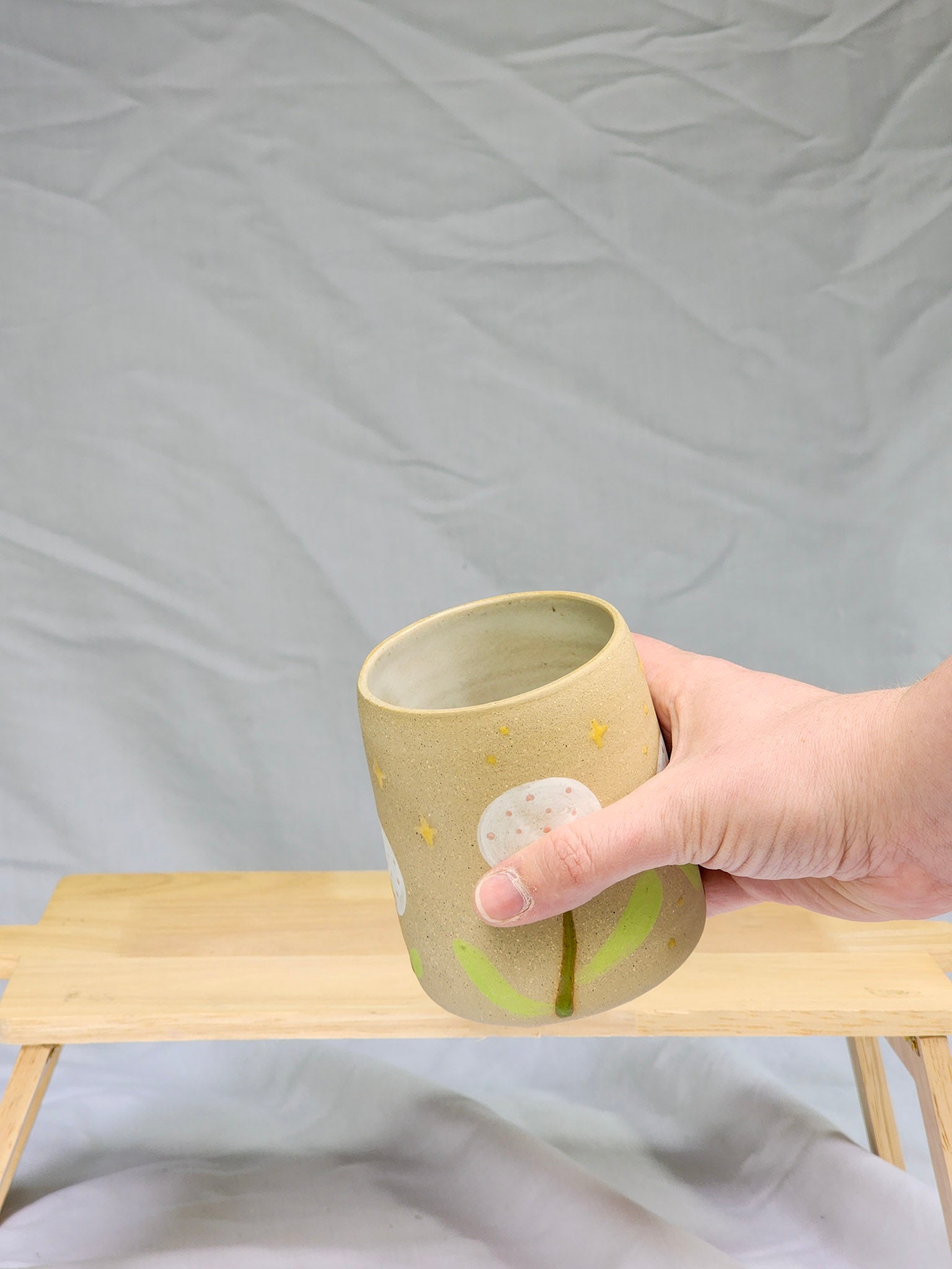 yellow dandelion flower cup - Kaelceramic