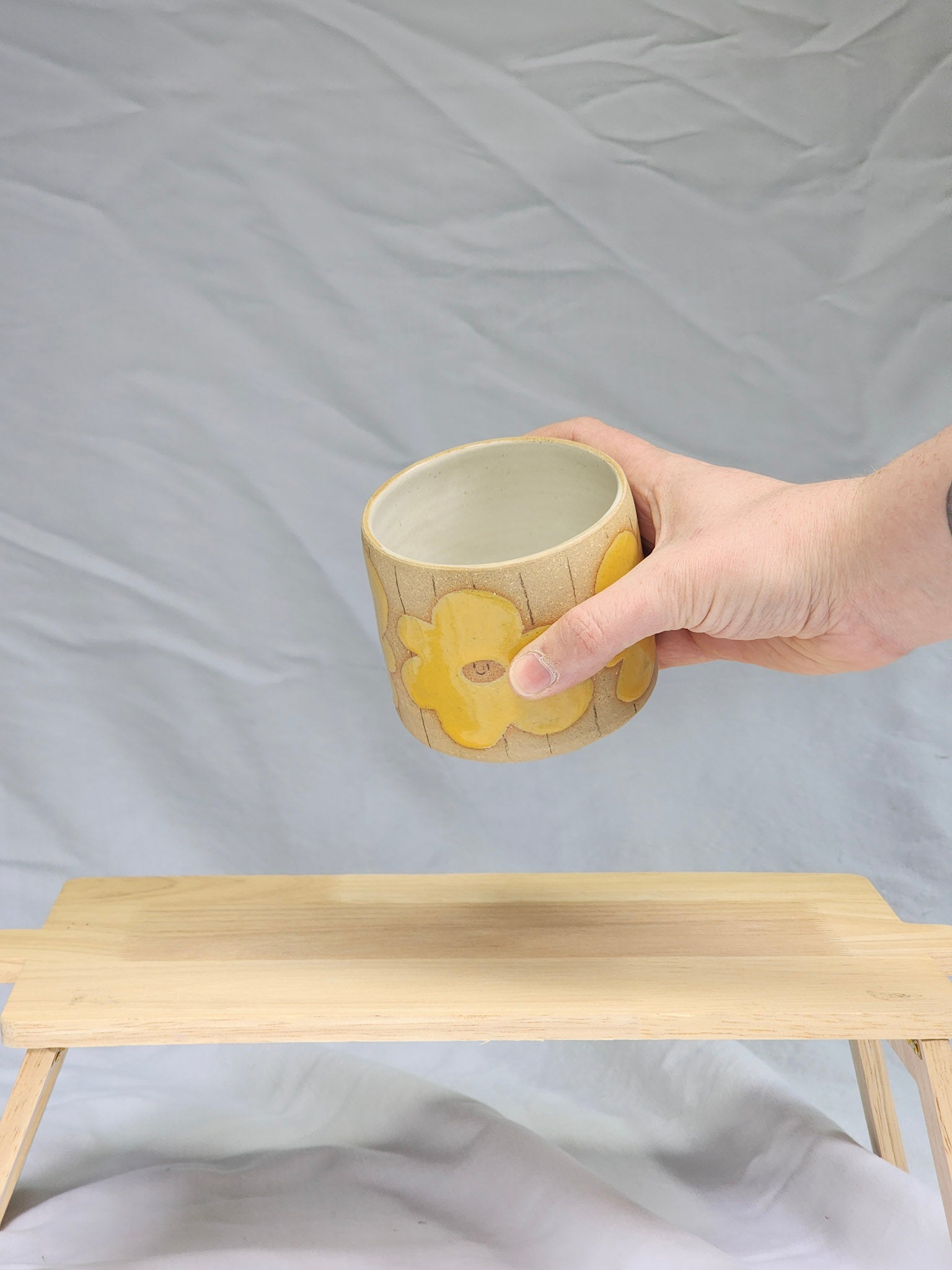 yellow faces cup - Kaelceramic