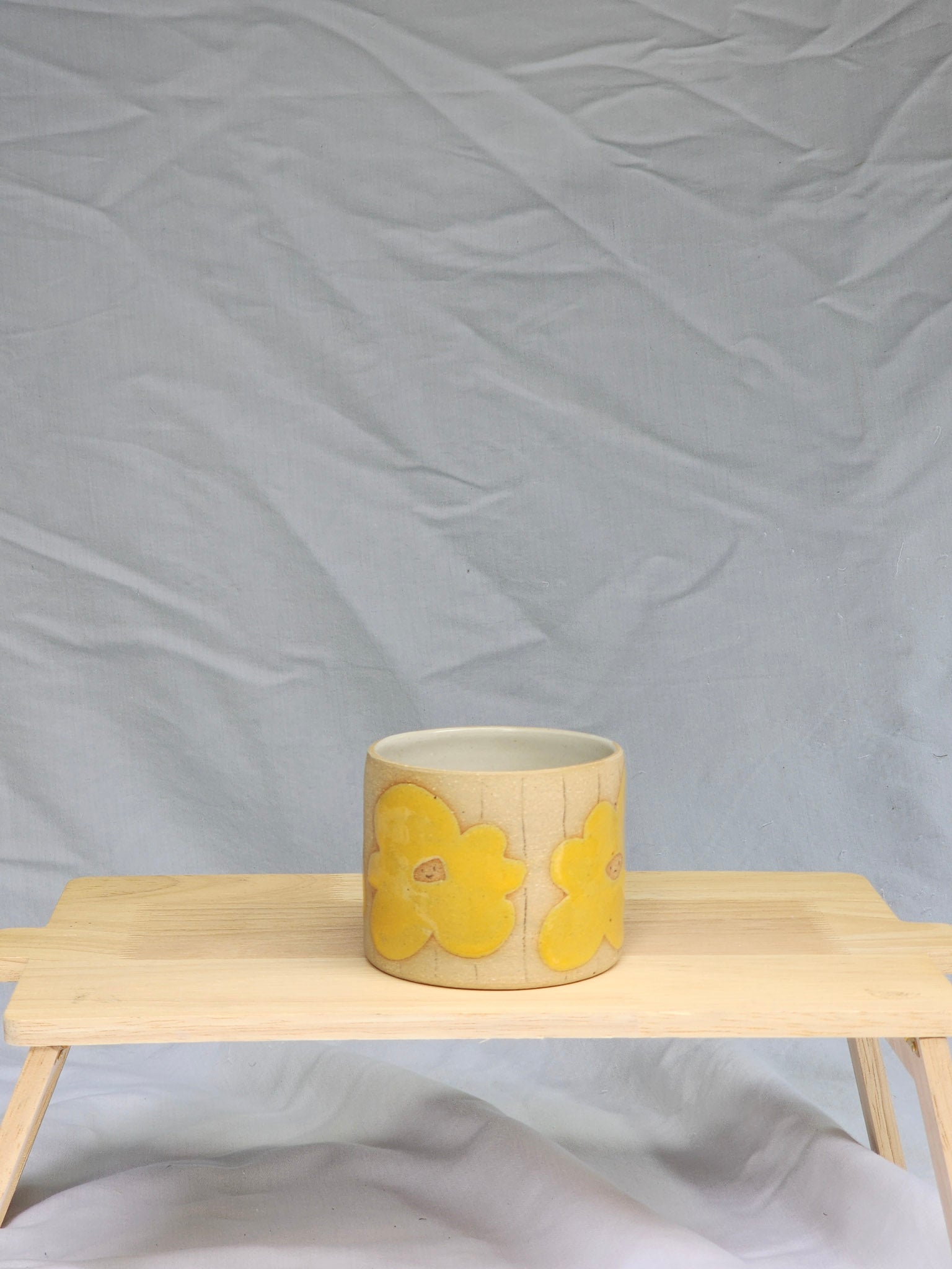 yellow faces cup - Kaelceramic