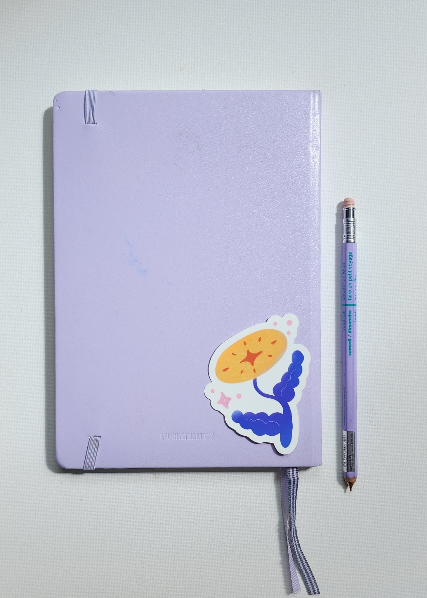 yellow flower sticker - Kaelceramic