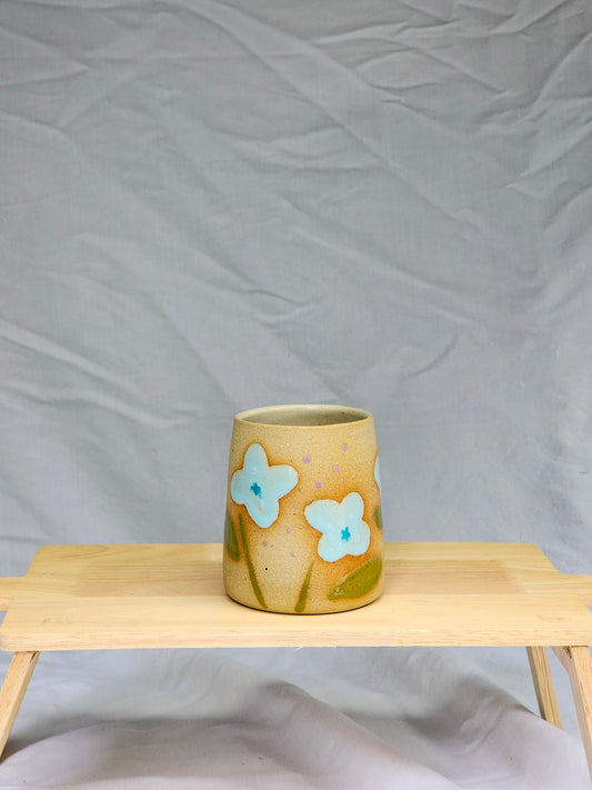 baby blue flower cup - Kaelceramic