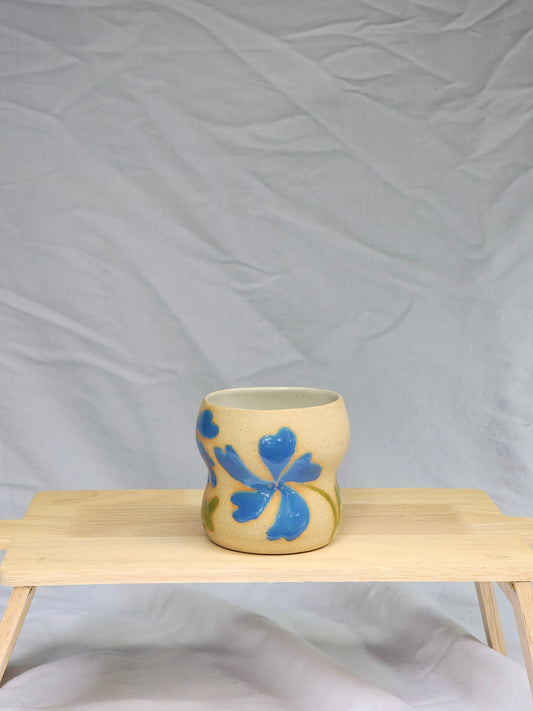 blue flower cup - Kaelceramic