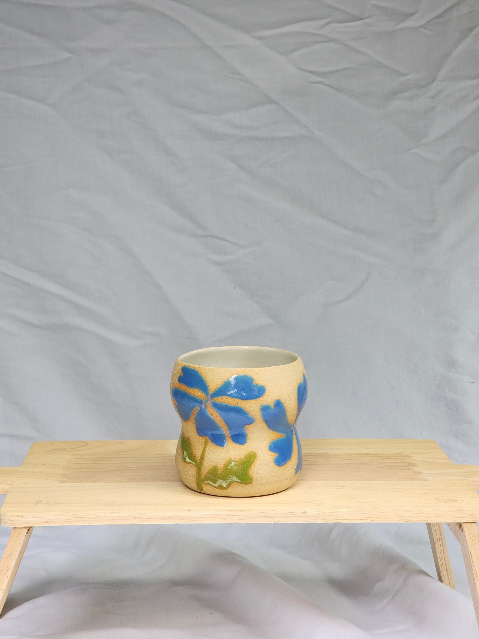 blue flower cup - Kaelceramic