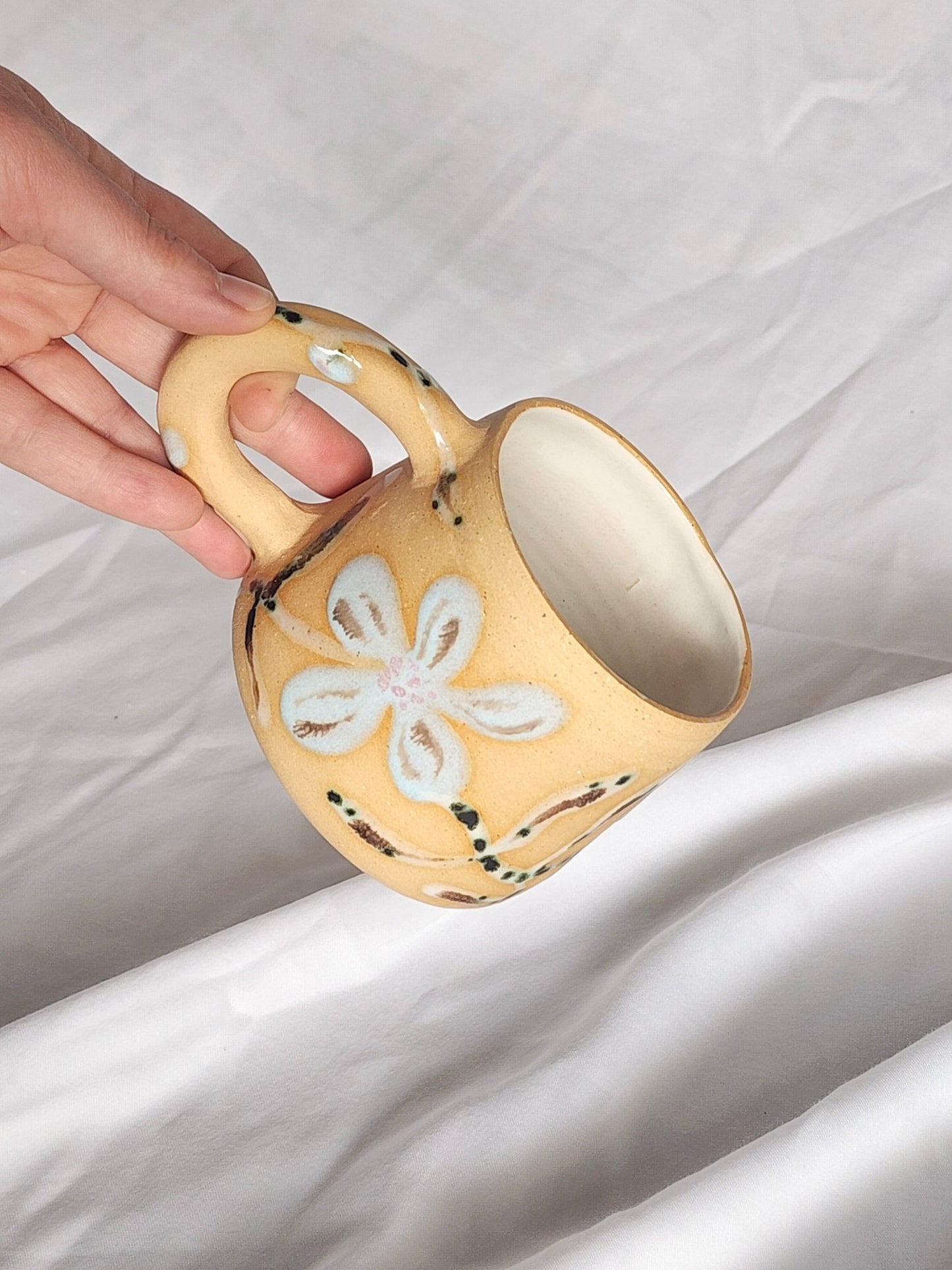 blue flower mug - Kaelceramic