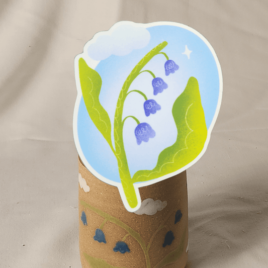 bluebell flower cloud sticker - Kaelceramic