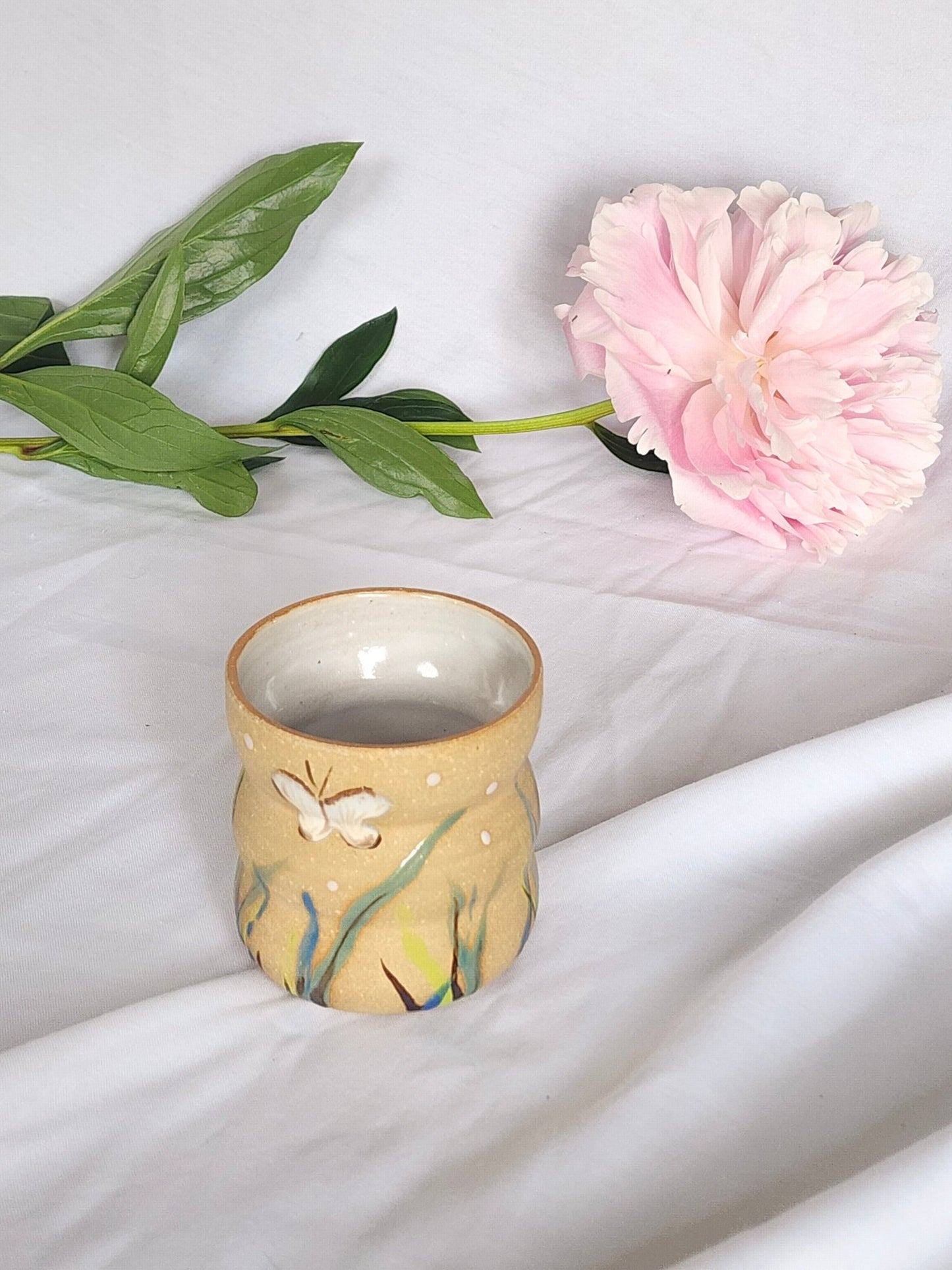butterfly garden sipper - Kaelceramic