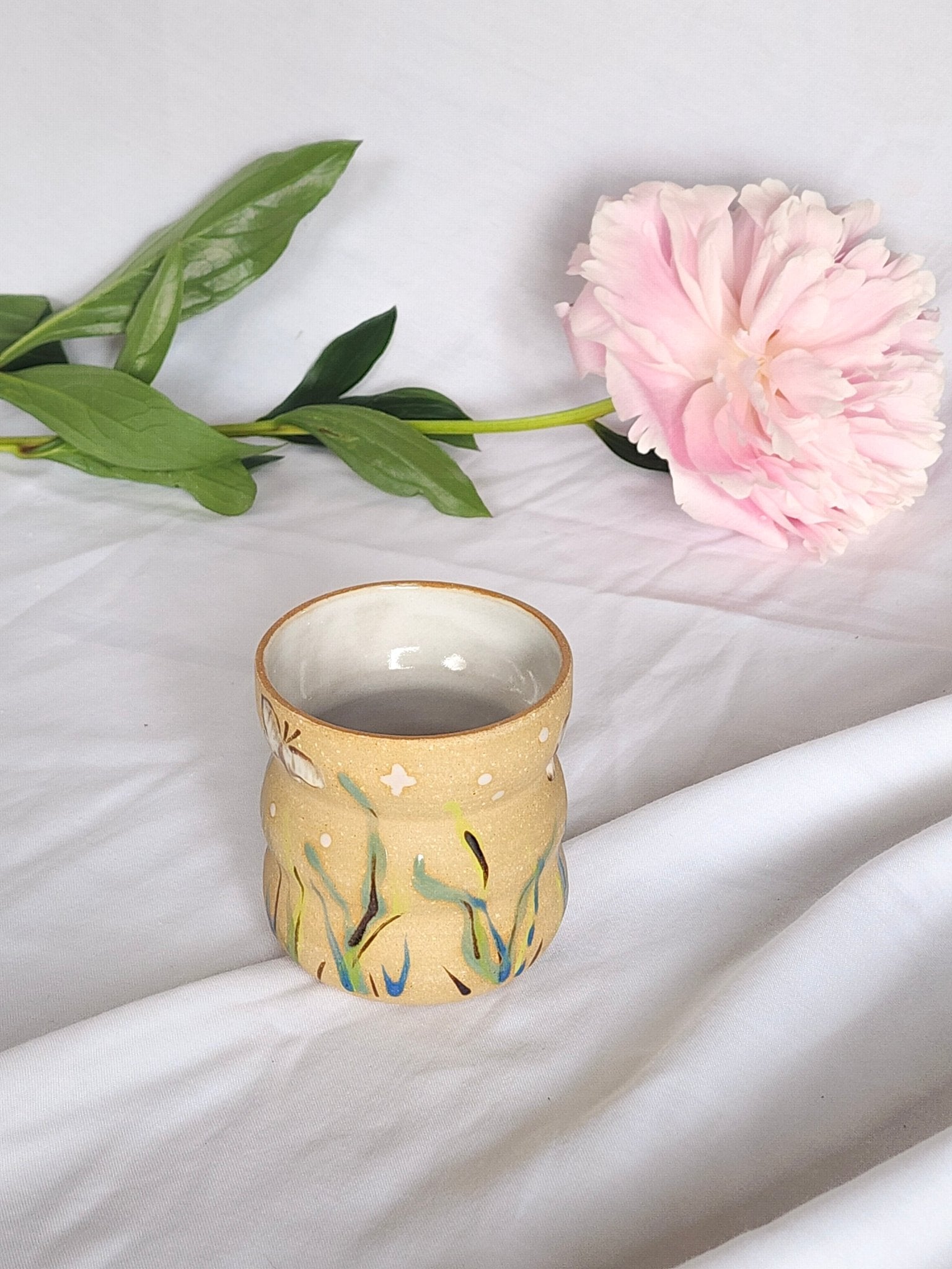 butterfly garden sipper - Kaelceramic