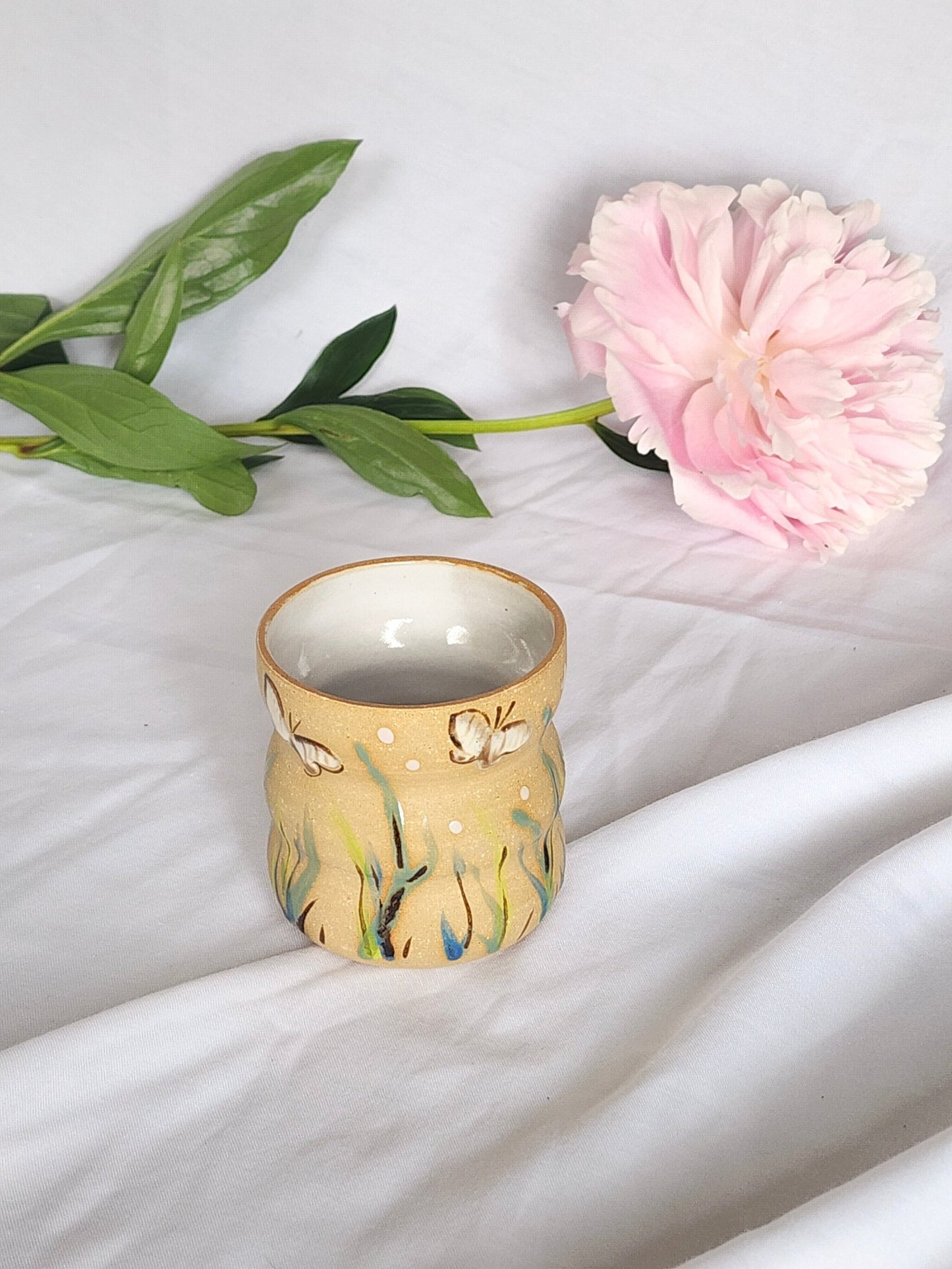 butterfly garden sipper - Kaelceramic