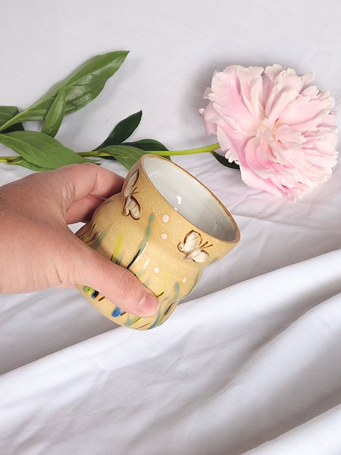 butterfly garden sipper - Kaelceramic