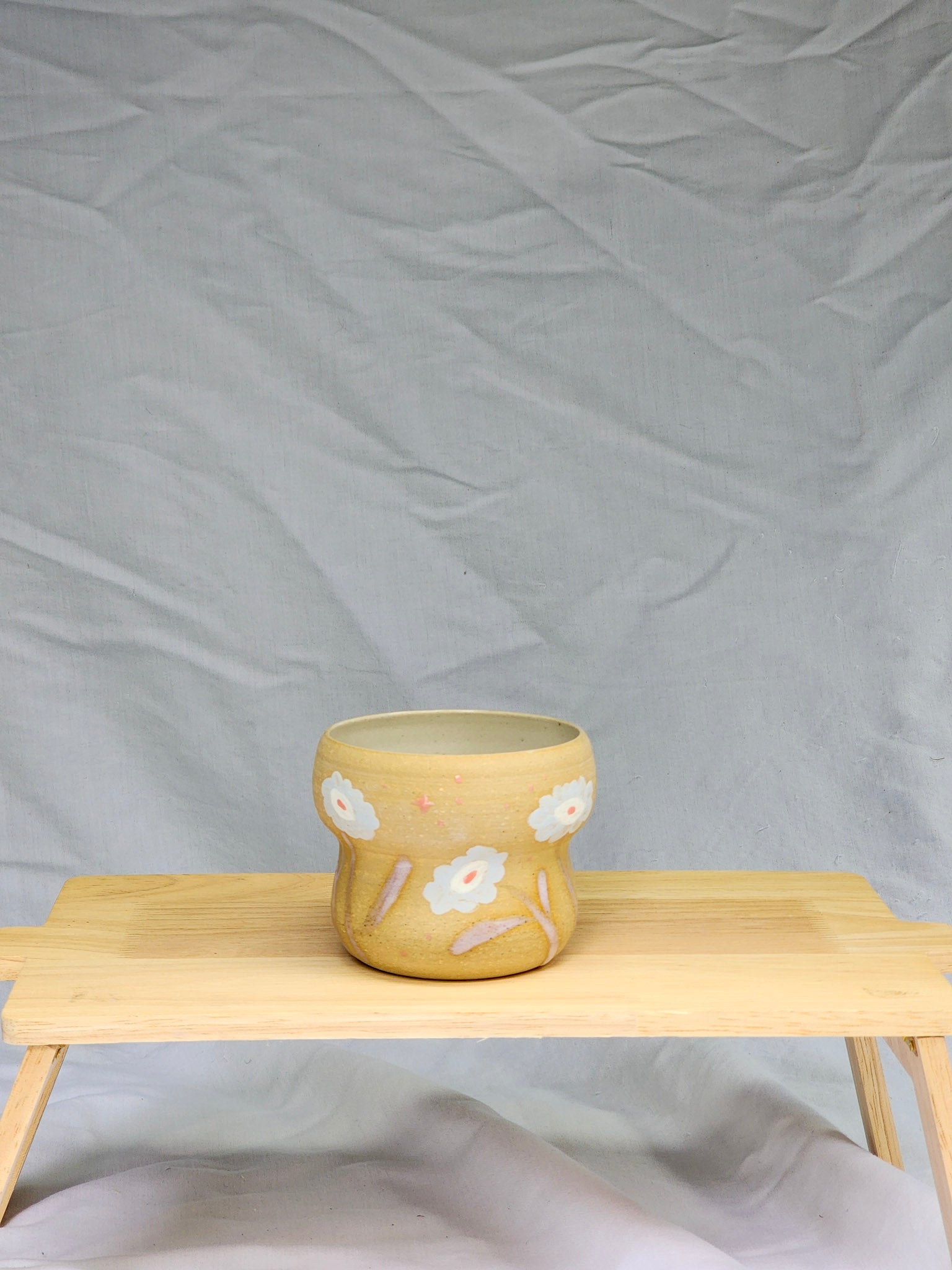 curvy tiny flowers cup - Kaelceramic