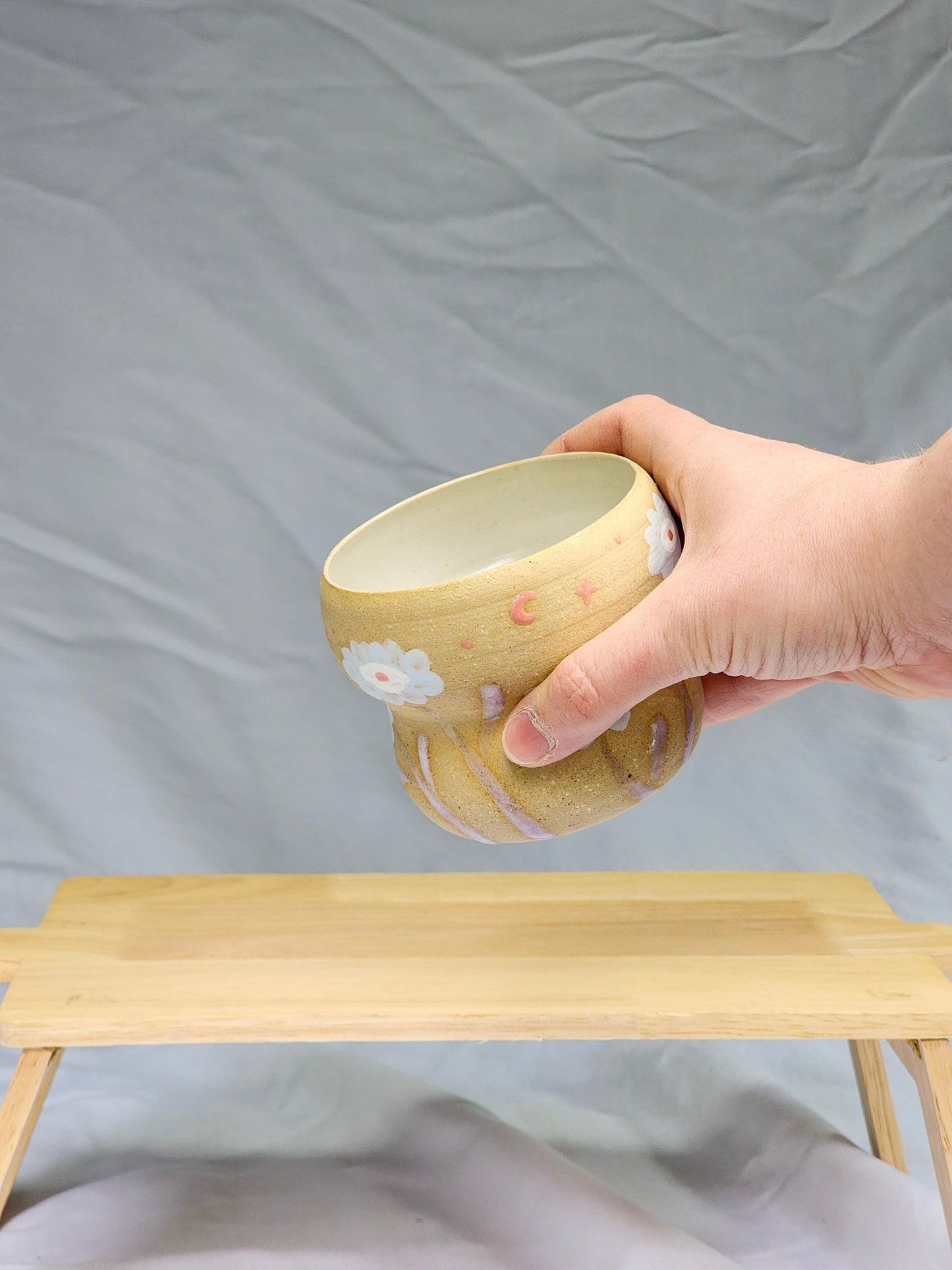 curvy tiny flowers cup - Kaelceramic