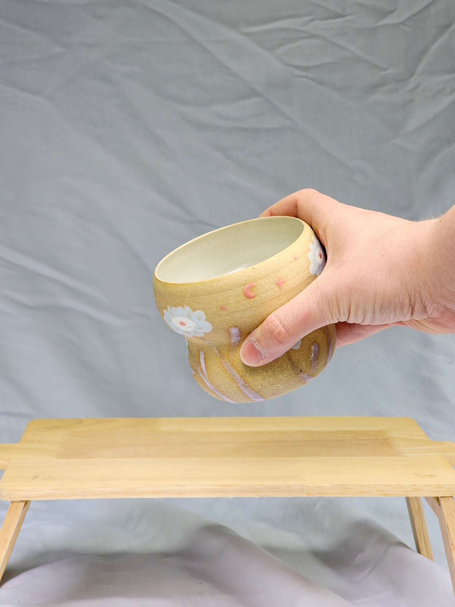 curvy tiny flowers cup - Kaelceramic