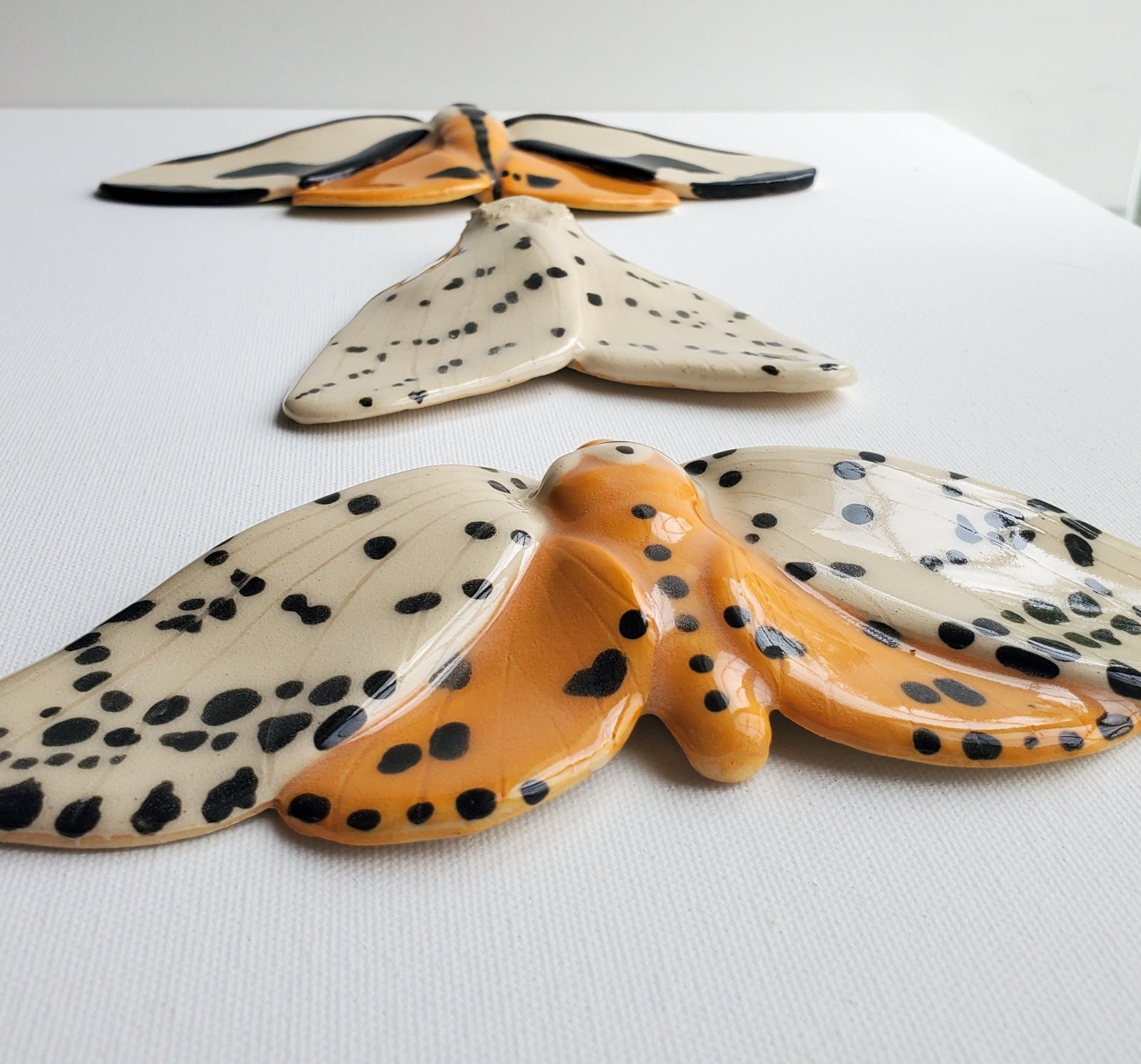 ~CUSTOM, MADE TO ORDER~ Moth Wall Hanging Set/Individual Moth - Kaelceramic