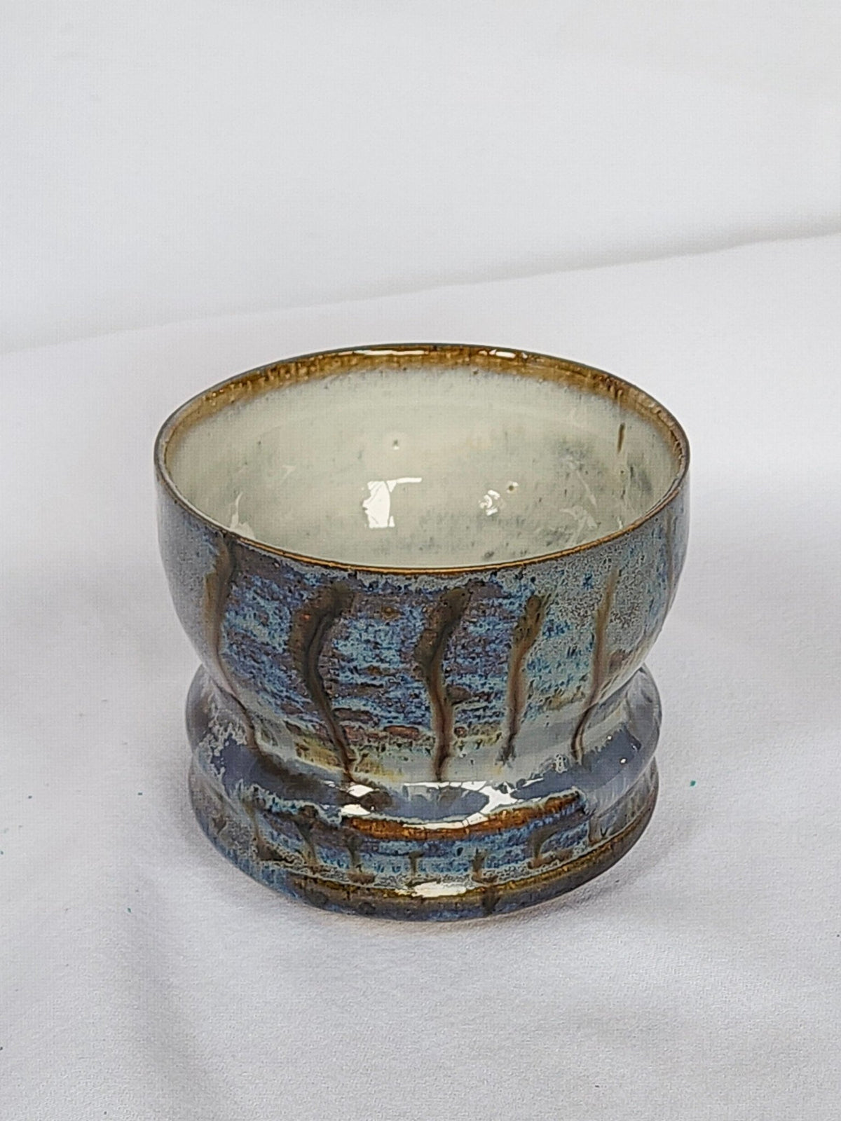 drippy blue cone shell cup - Kaelceramic