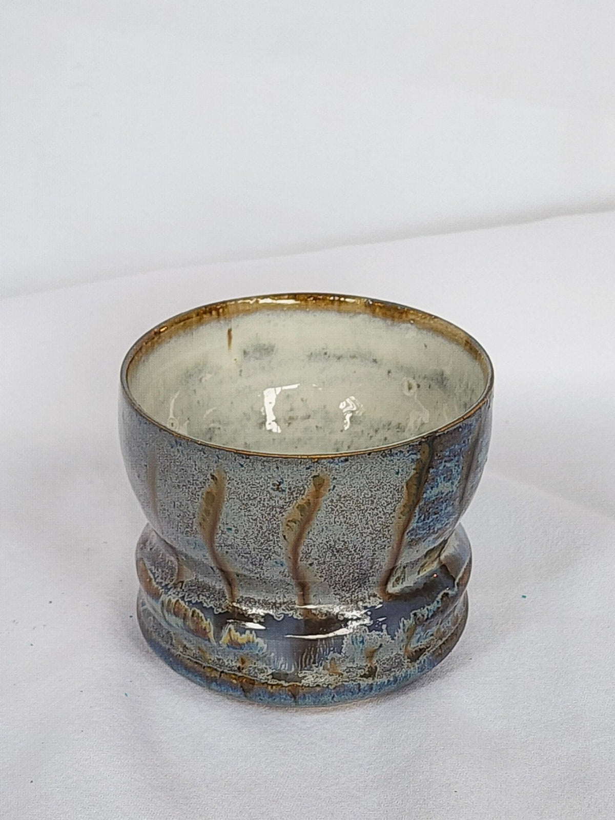 drippy blue cone shell cup - Kaelceramic
