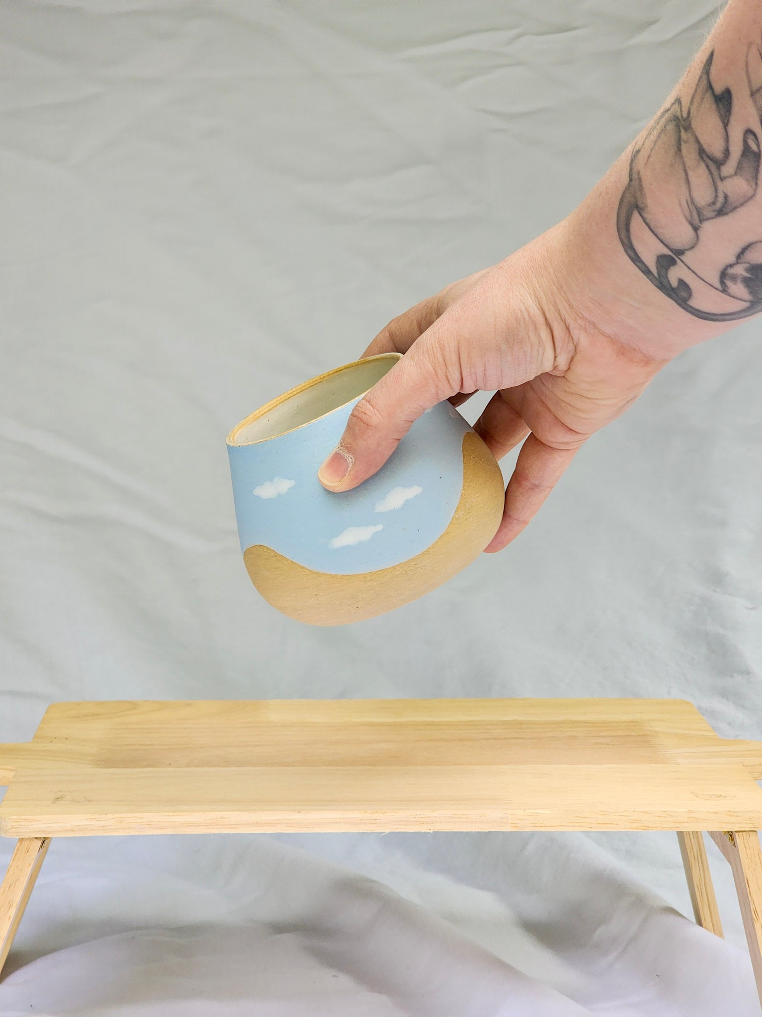 happy clouds wine cup ~ matte - Kaelceramic