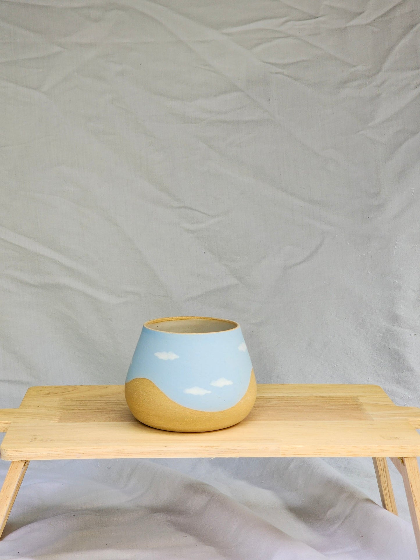 happy clouds wine cup ~ matte - Kaelceramic