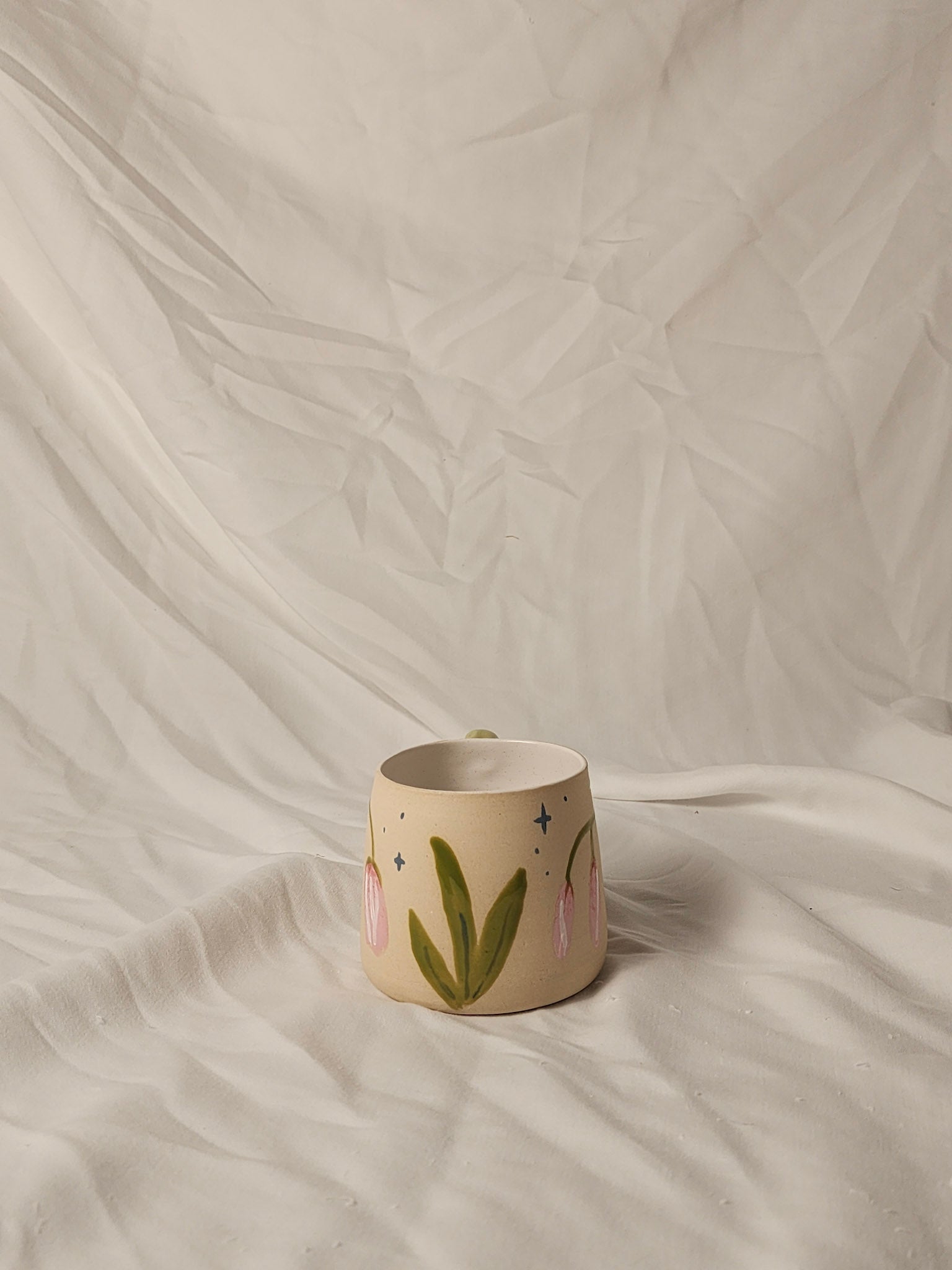 happy pink flowers mug - Kaelceramic