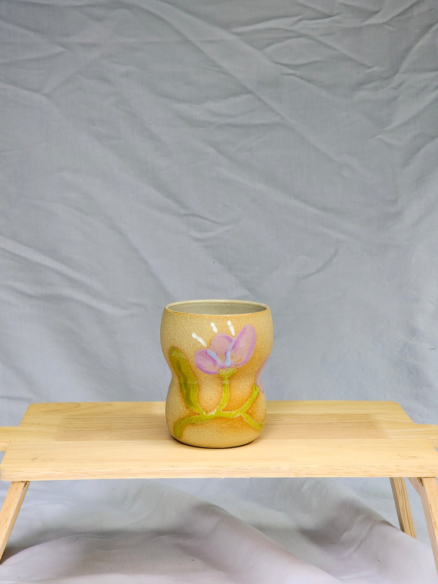 lilac flowers cup - Kaelceramic