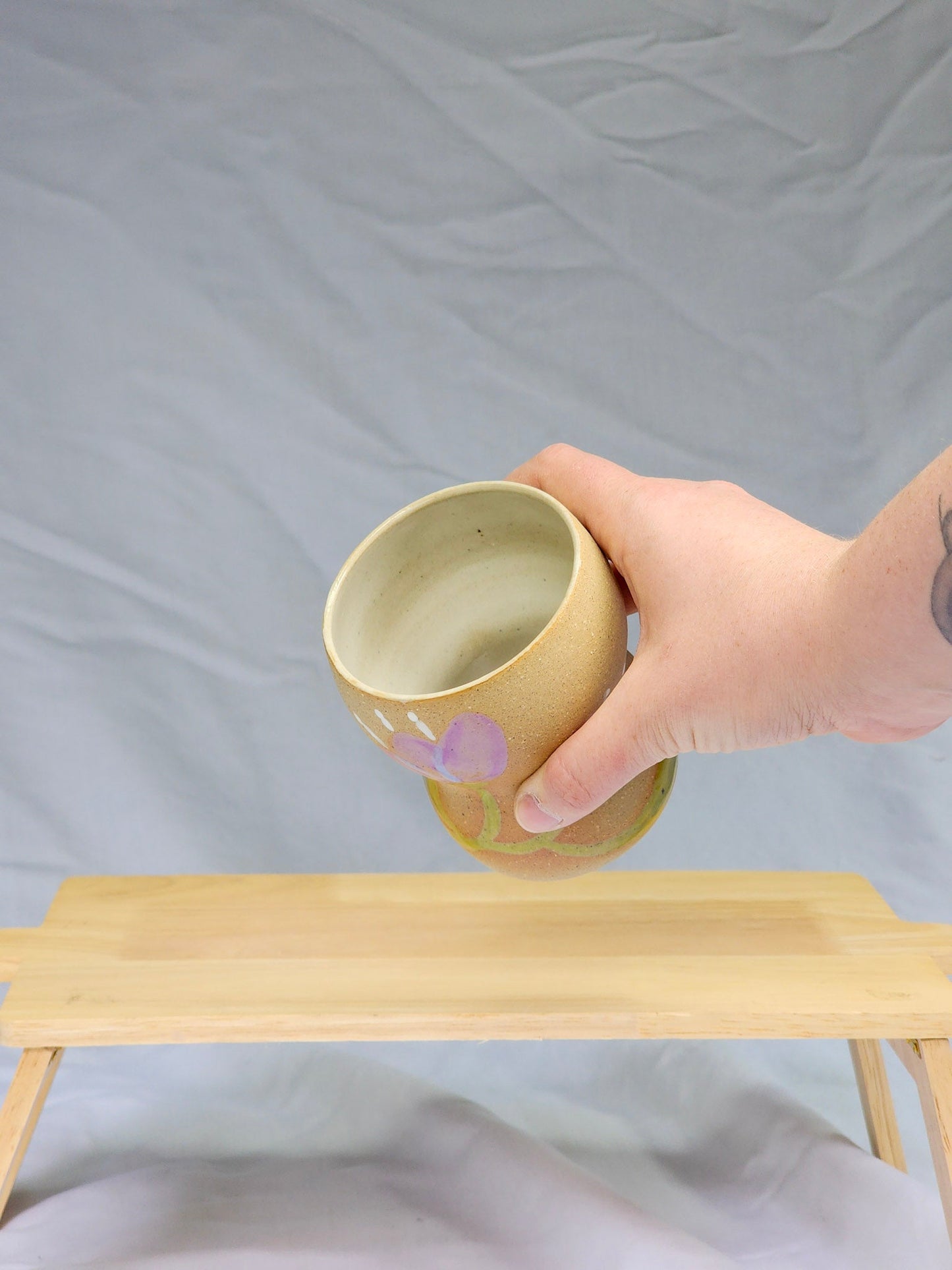 lilac flowers cup - Kaelceramic