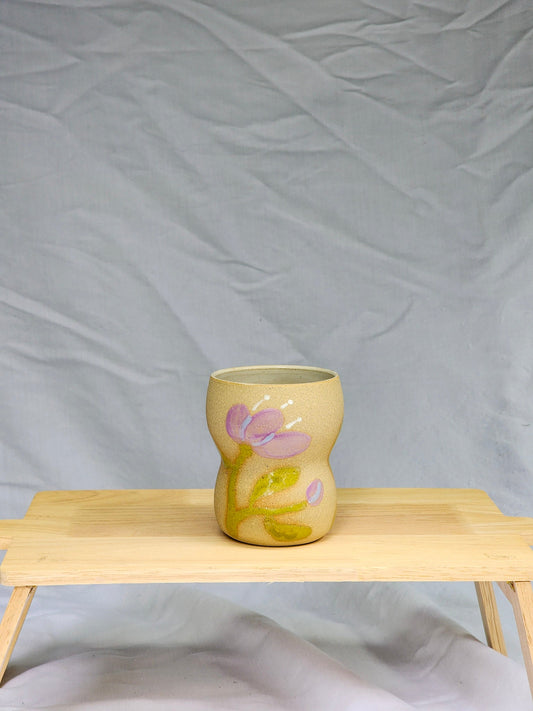lilac flowers cup - Kaelceramic