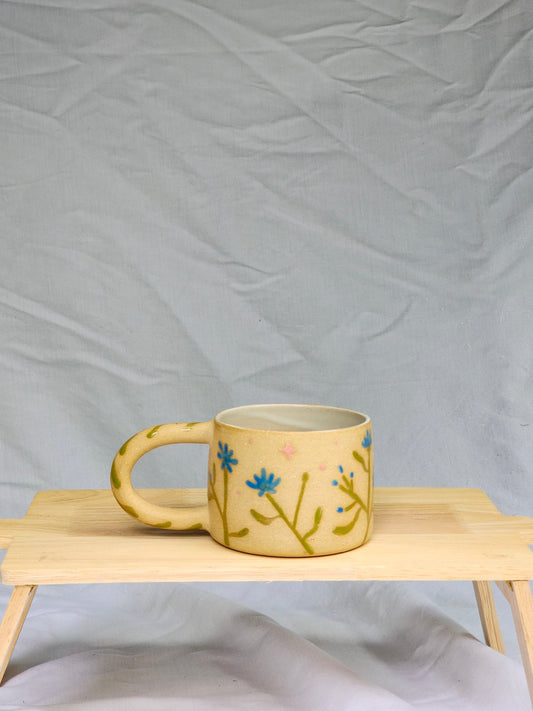 little blue flowers mug - Kaelceramic