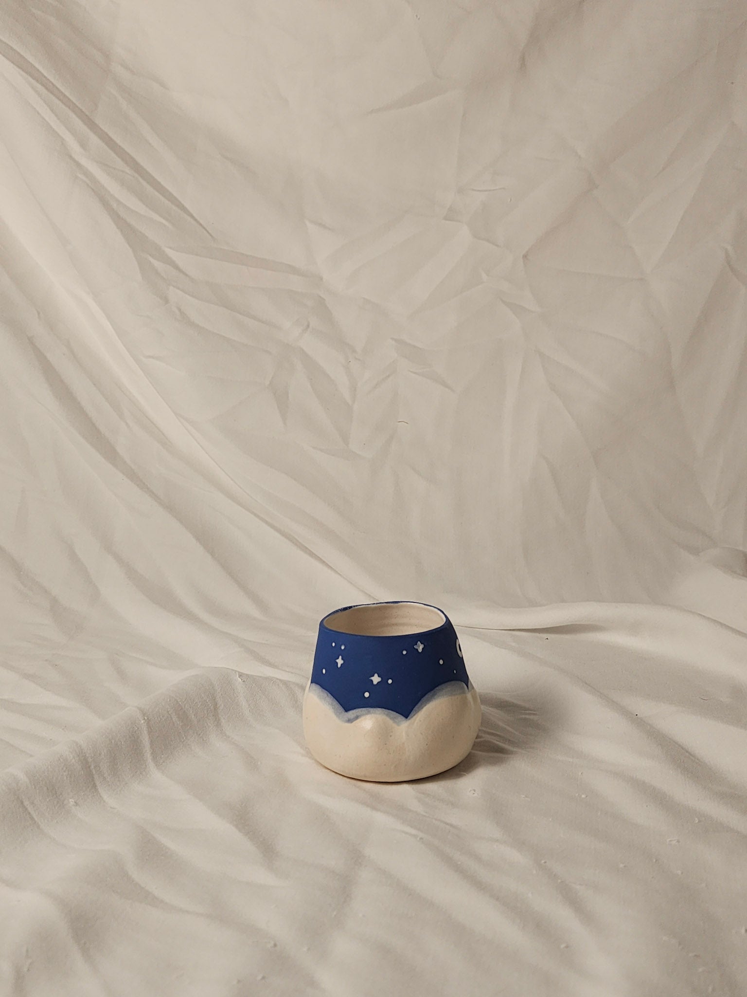 night sky clouds wine cup - Kaelceramic