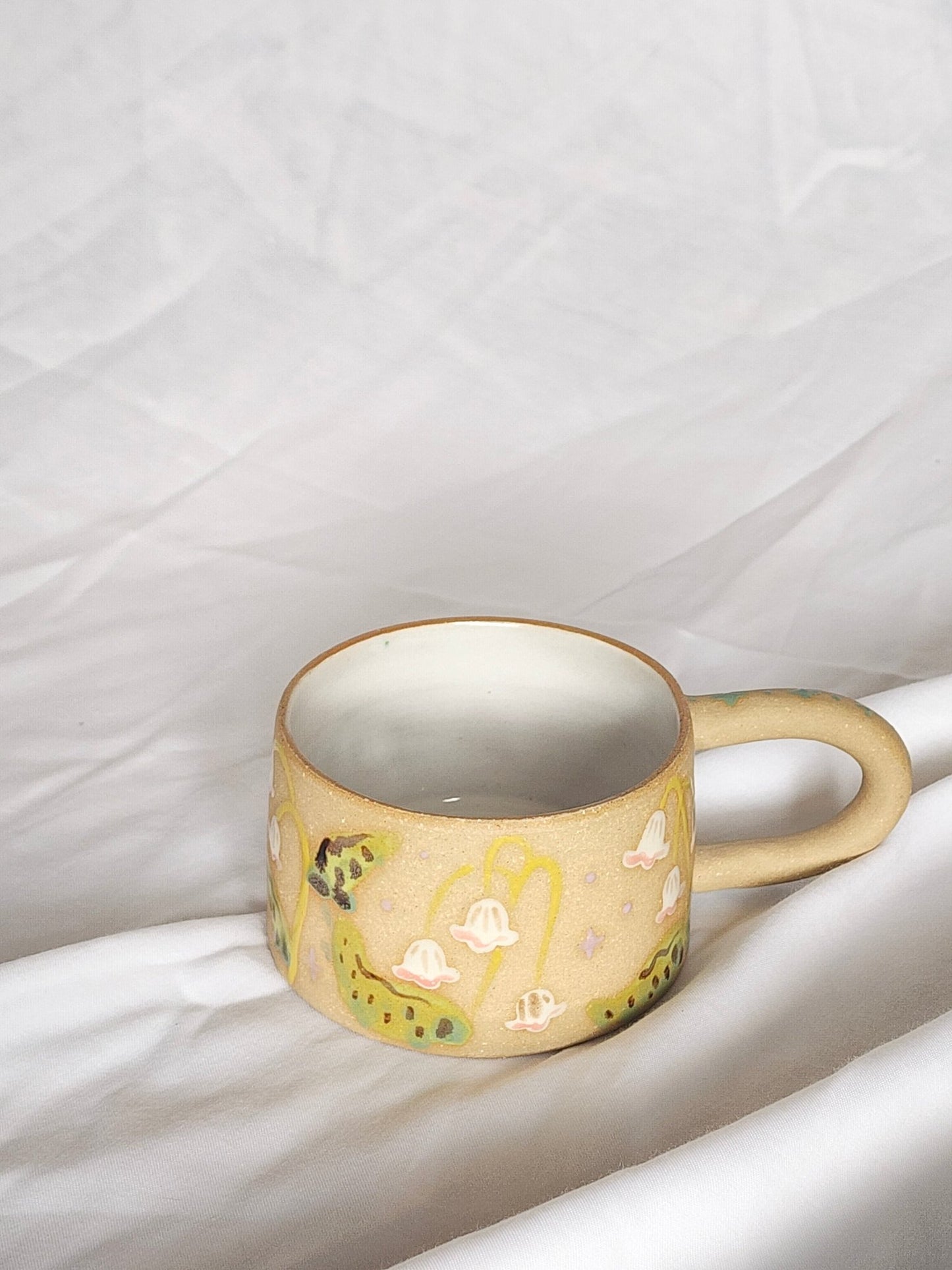 pink bells flower mug - Kaelceramic
