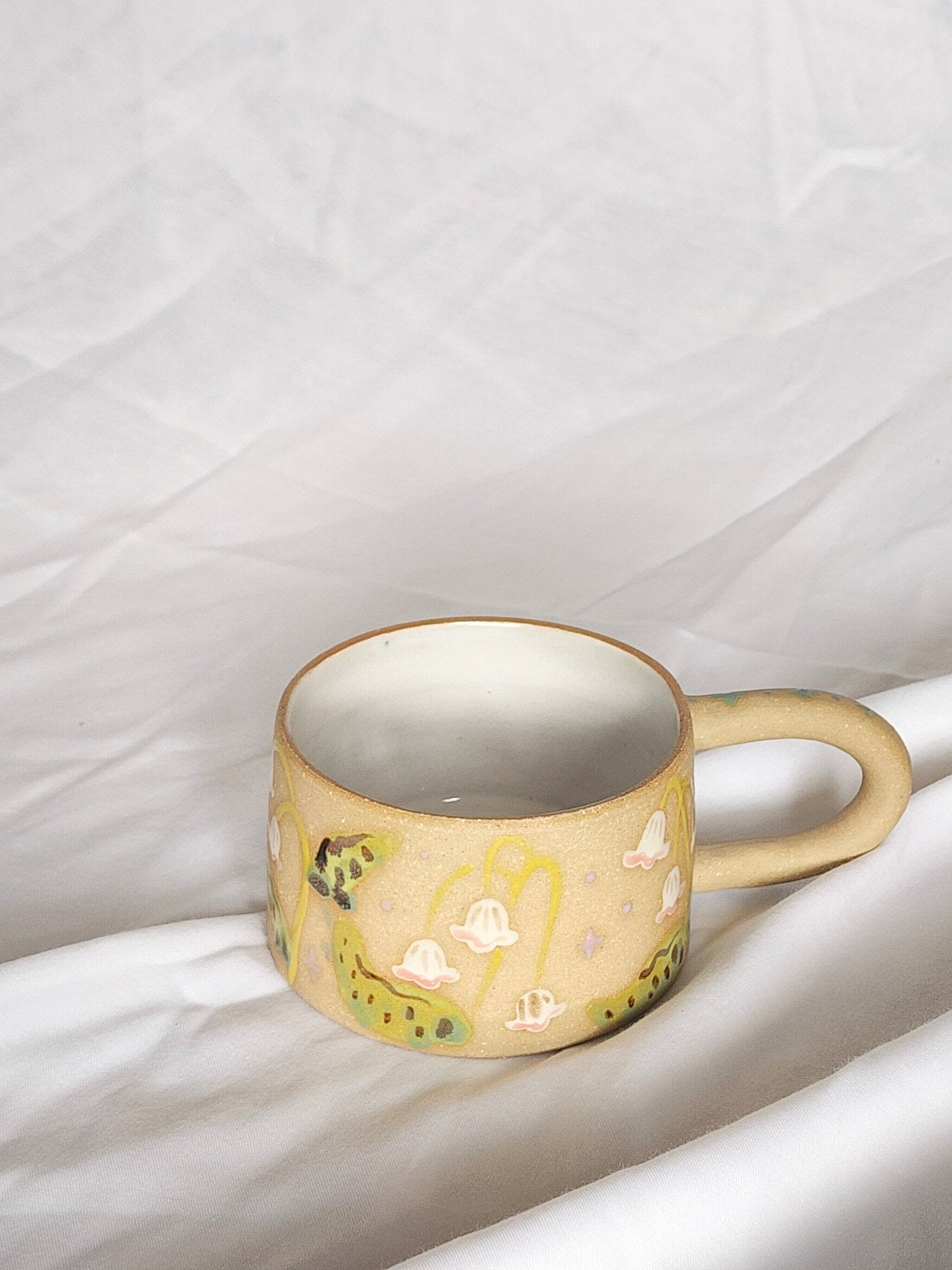 pink bells flower mug - Kaelceramic