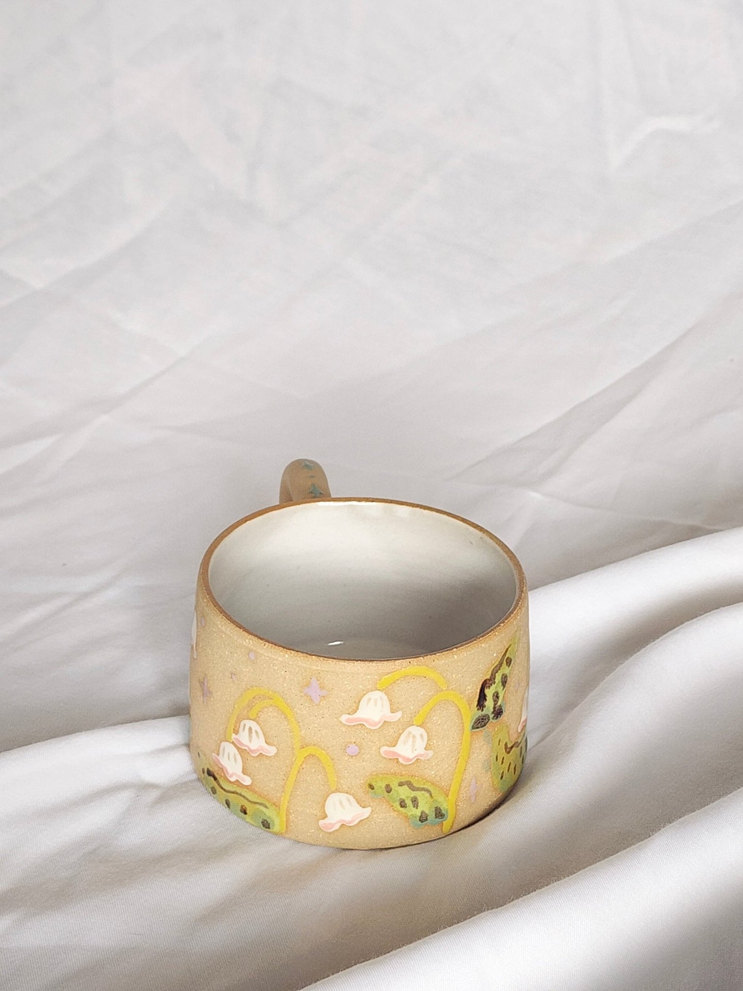 pink bells flower mug - Kaelceramic