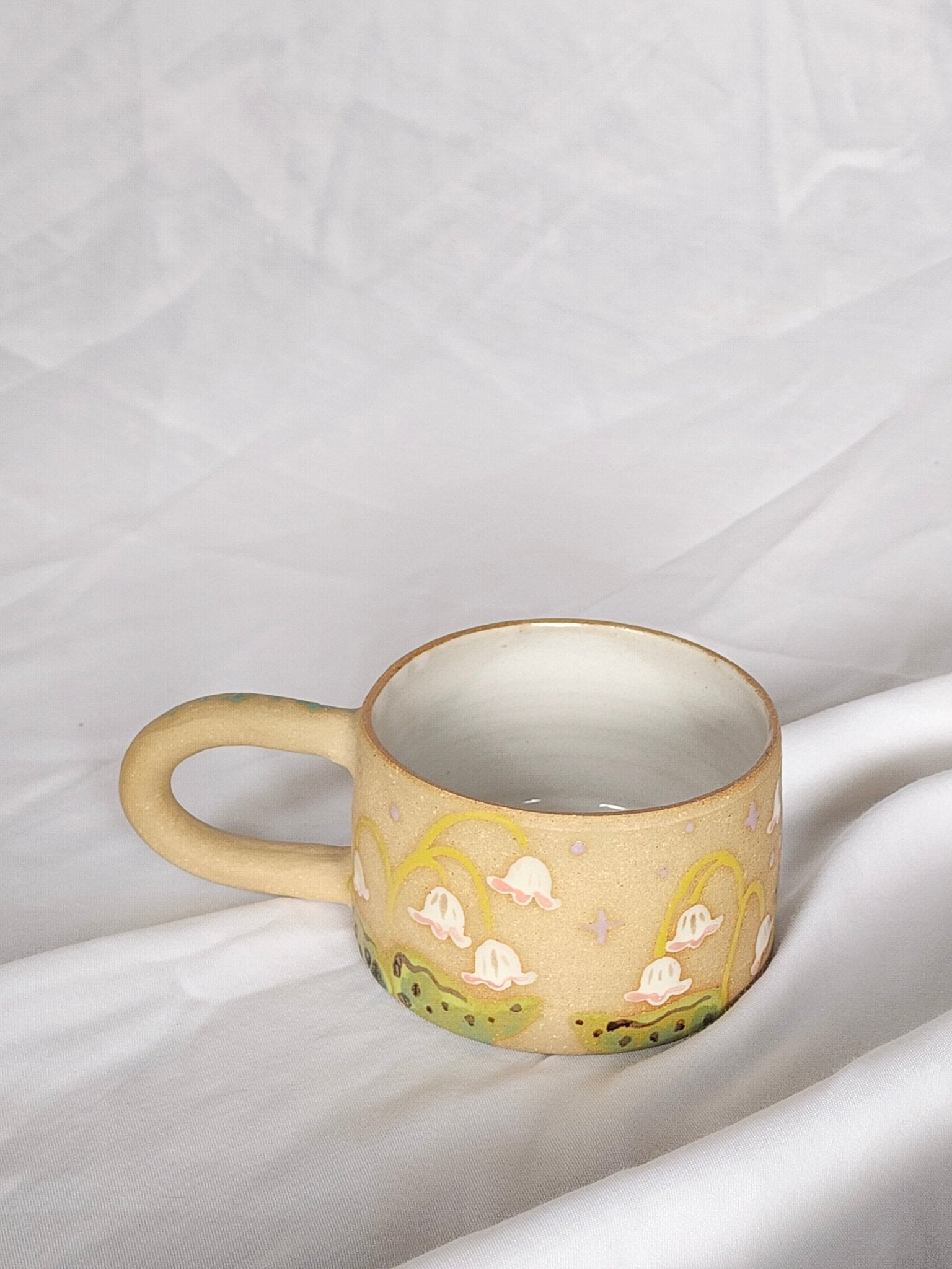 pink bells flower mug - Kaelceramic