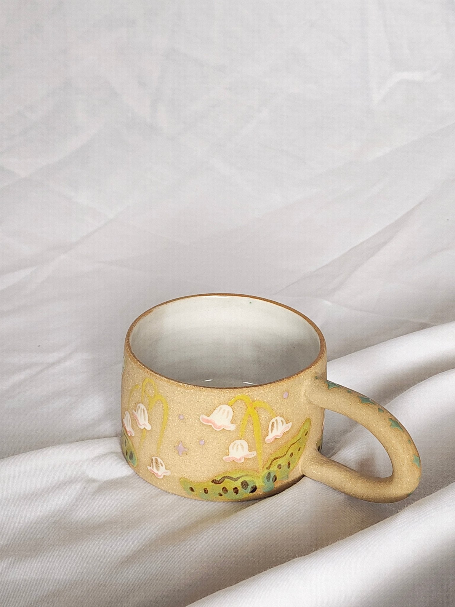 pink bells flower mug - Kaelceramic