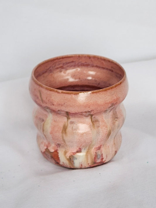 pink vase shell cup - Kaelceramic