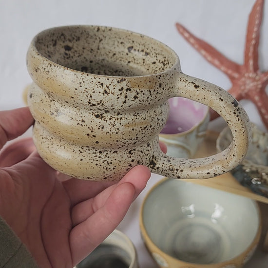 ceramic speckled mug