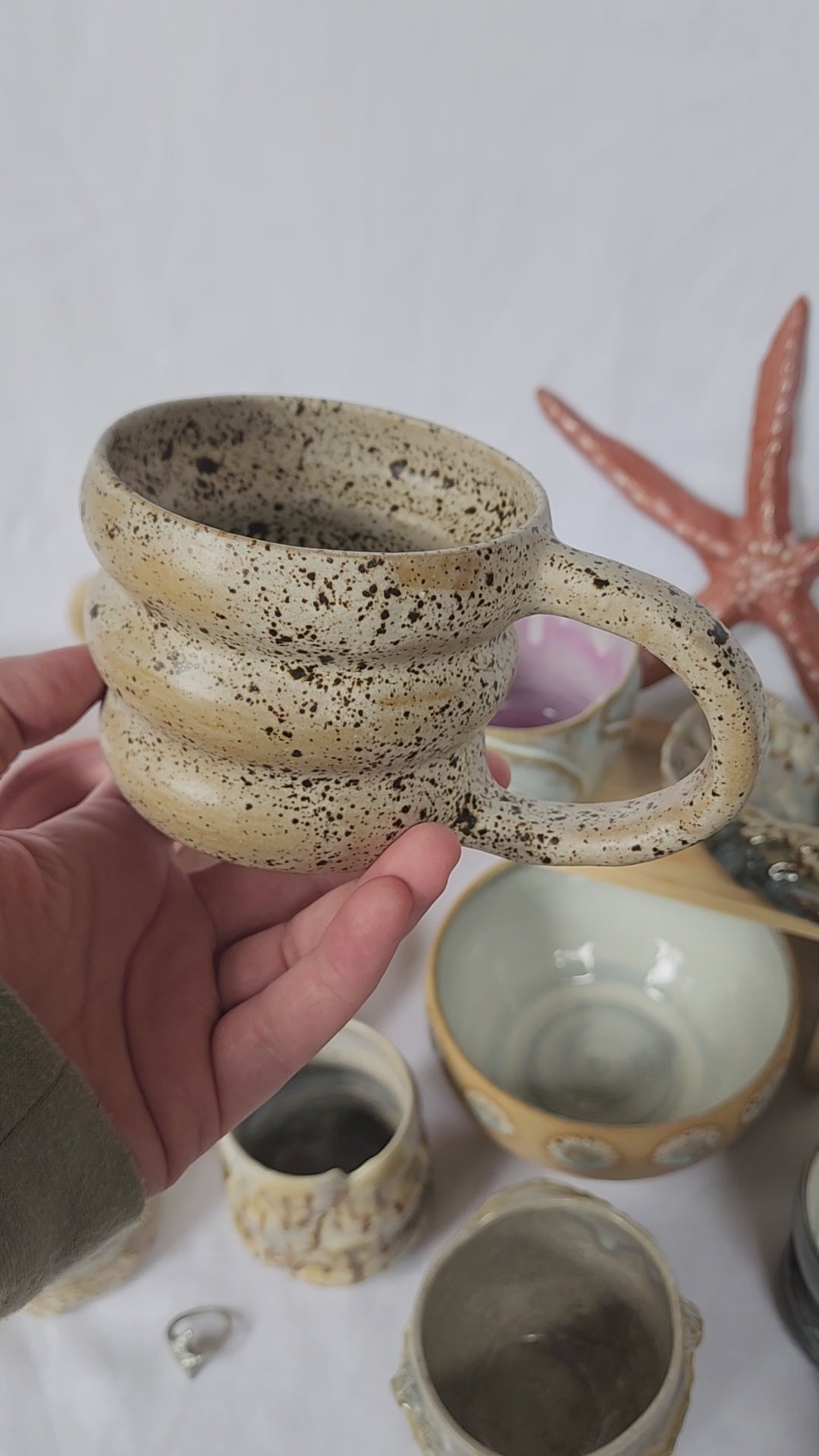 ceramic speckled mug
