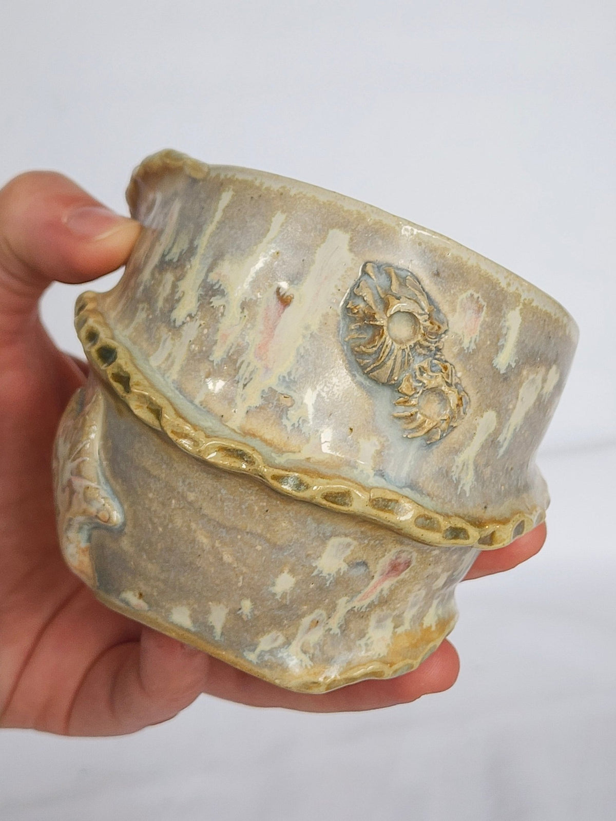 sandy starfish barnacle cup - Kaelceramic