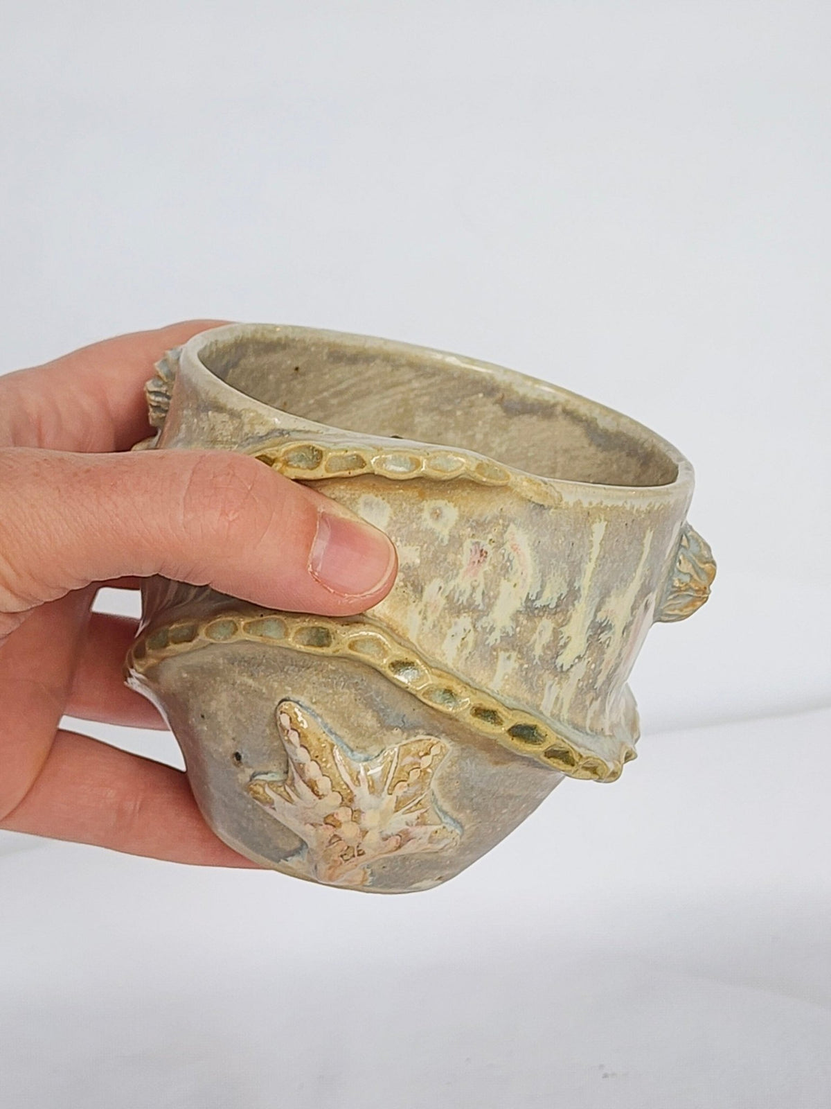 sandy starfish barnacle cup - Kaelceramic
