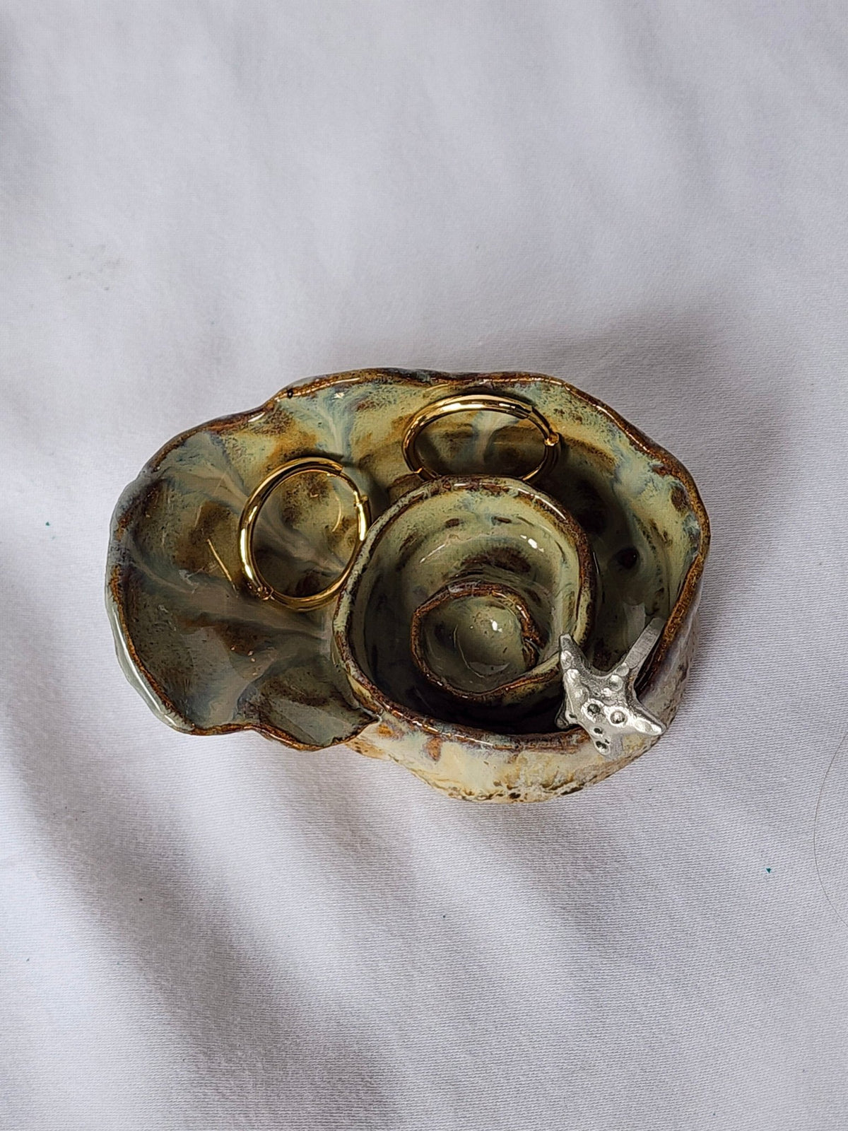spiral shell trinket dish - Kaelceramic