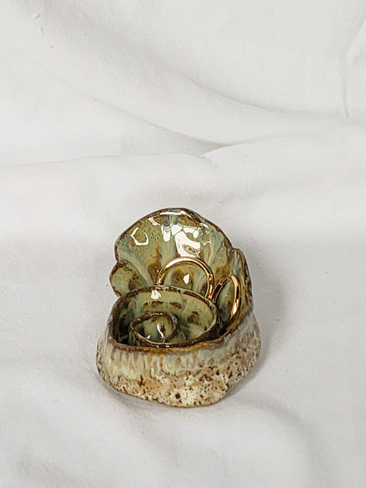 spiral shell trinket dish - Kaelceramic