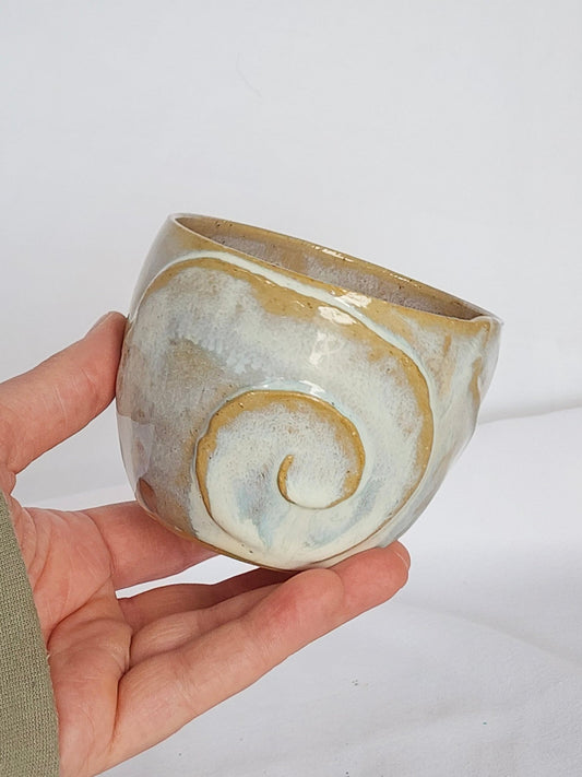 swirly snail shell cup - Kaelceramic