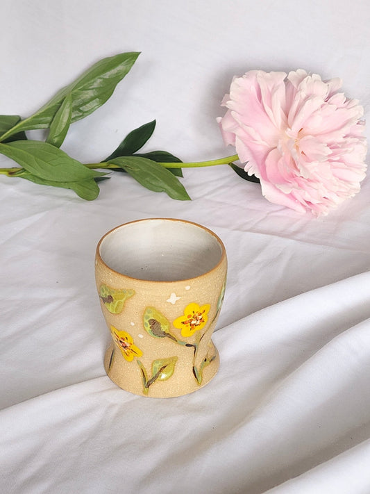 yellow flower sipper - Kaelceramic