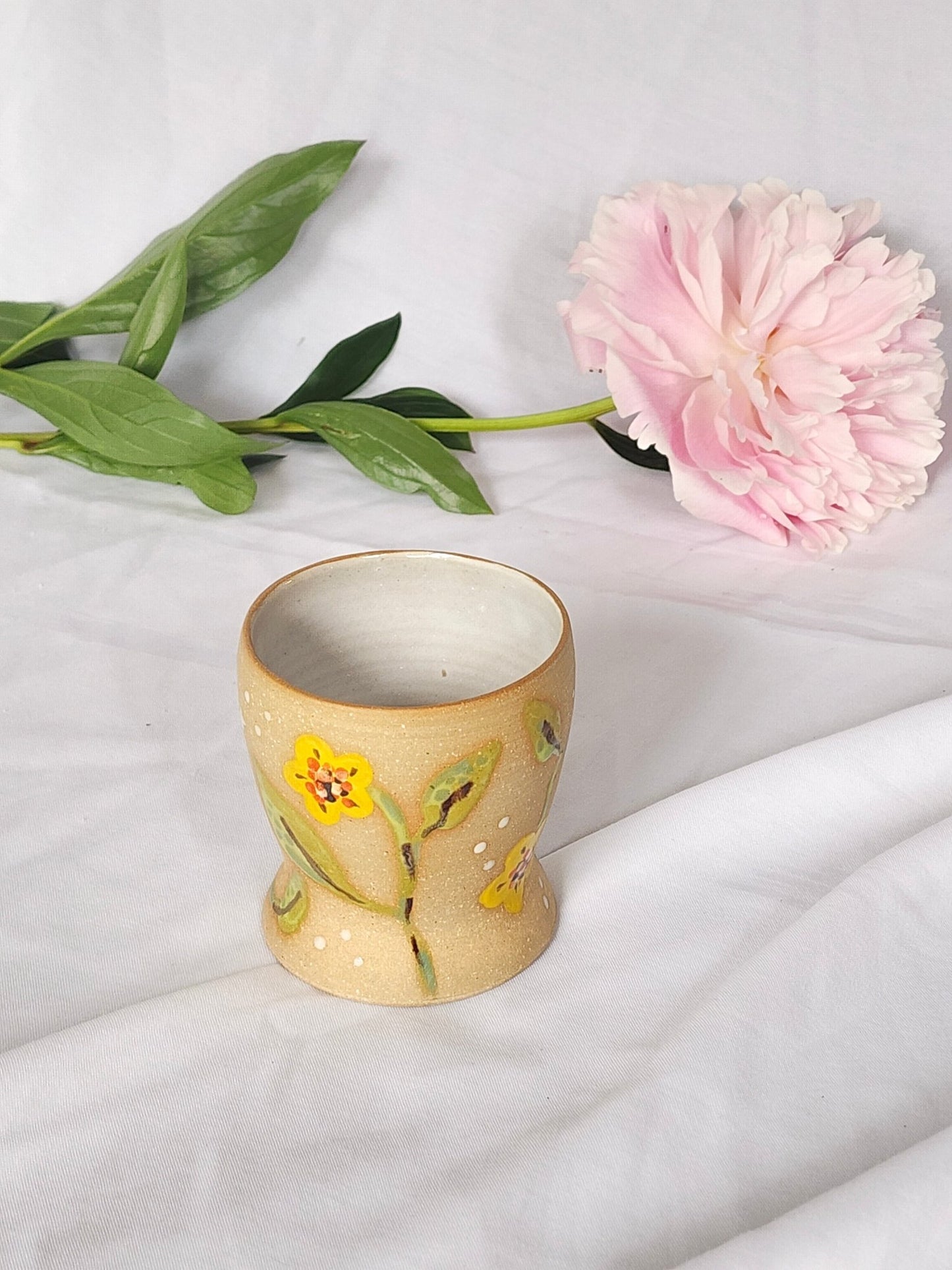 yellow flower sipper - Kaelceramic